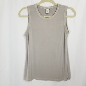 Silk Tank Top Grey Ann Taylor
